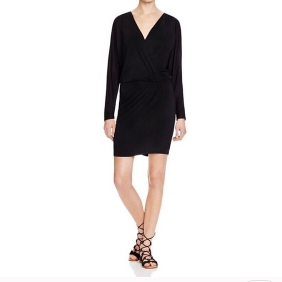Haute hippie black faux wrap dress bnwt - Picture 3 of 3